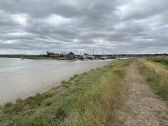 Looking back towards Oare - and across left, the path from the previous day!